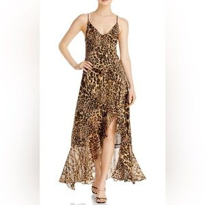 LINI Jemima Cheetah Print Maxi Dress in Animal NEW